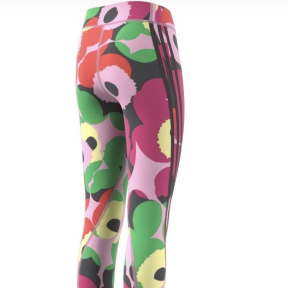NWT Adidas Girl's Adidas x Marimekko Believe This Aeroready Leggings Size Small - Picture 2 of 13